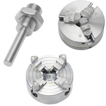 Mandrin de Tour à 4 Mâchoires, Accessoire de Pince en Alliage de Zinc Optionnel avec Tige de Connexion, pour Tour à Métaux