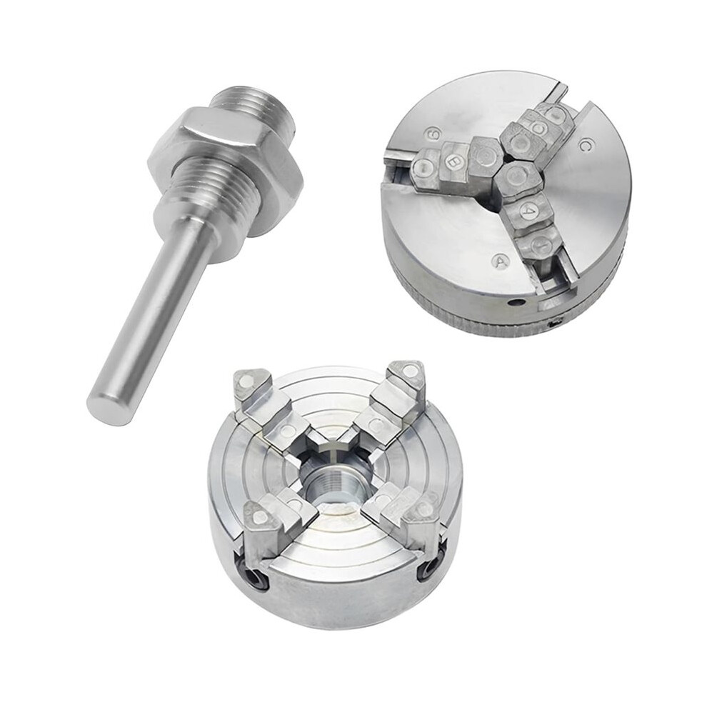 4 Jaw Lathe Chuck, Zinc Alloy Optional Clamp Accessory With Connecting Rod, For Metal Lathe 6033327636861