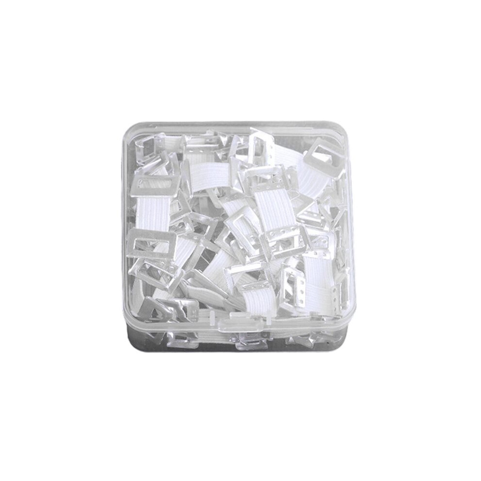 White 50 Pcs Elastic Bandage Clips, Bandage Clips With Stretch Metal Clasps For Fixing Various Bandages And Gauze