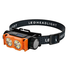 LED-Stirnlampe, Wiederaufladbar, Superhell, Wasserdicht, Ideal zum Angeln, Campen und für Bauarbeiten bei Nacht B