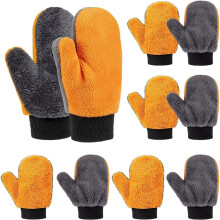 10 Pack Paint Mitts Microfiber Terry Gloves Reusable Lint-Free for Deck Stain, Furniture Cleaning Waxing Polishing