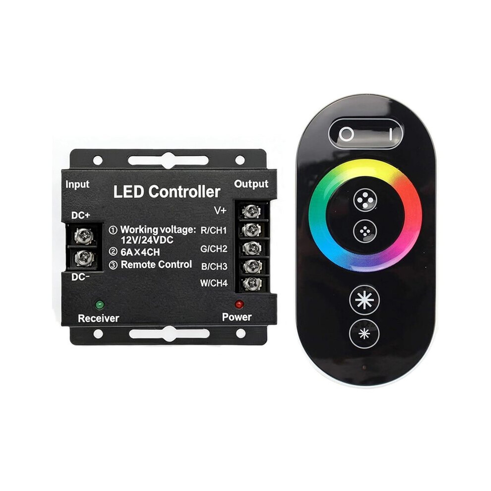Rgbw Led Dimmer Dimmer With Rf-Dimmable Slide Remote Controller Pwm 12V-24V 24A Dimmer Control 4711464440849
