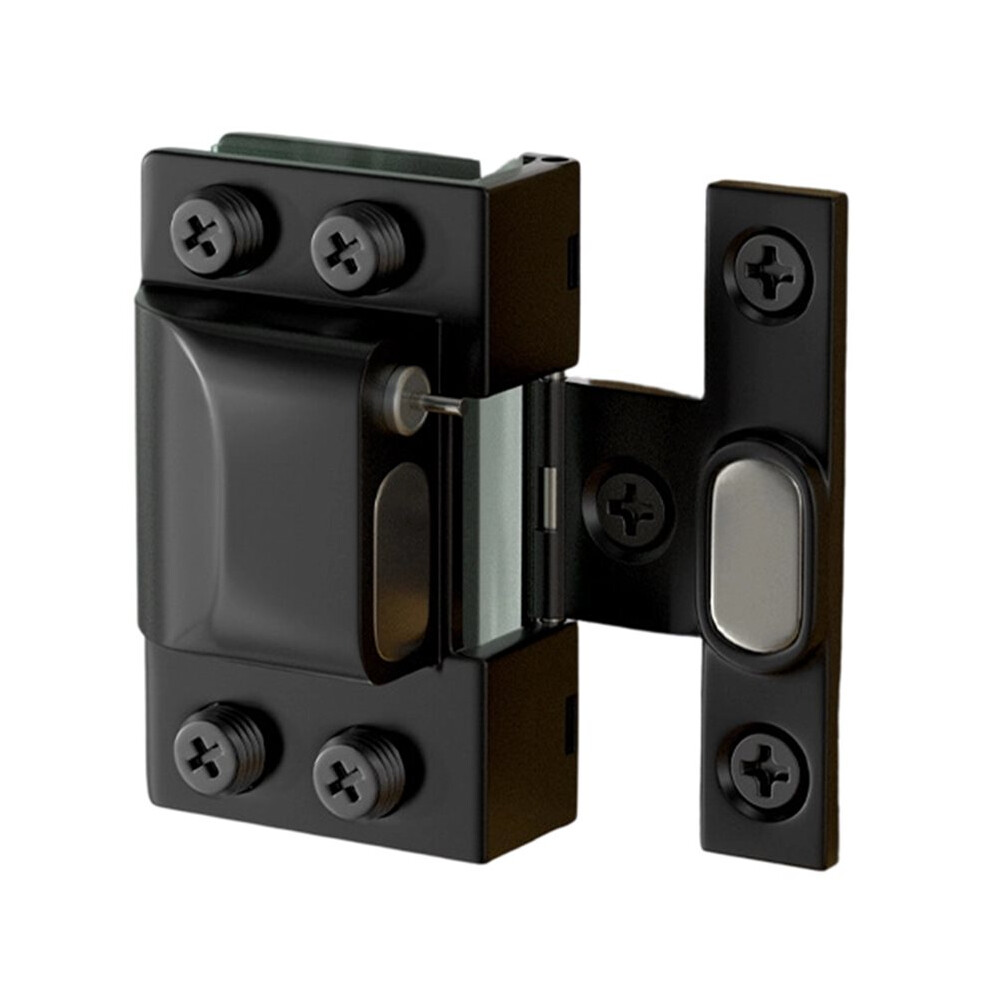 Hydraulic No-Drill Glass Hinge For Wine Showcase Bookcase Cabinet Black 6033588825387