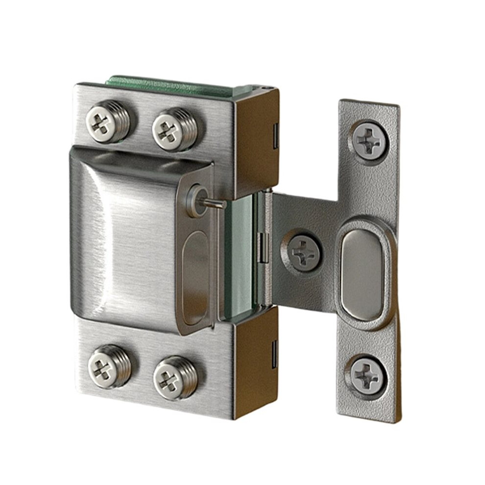 Hydraulic No-Drill Glass Hinge For Wine Showcase Bookcase Cabinet Silver 6031070949504