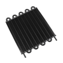 Kit de Refroidisseur D'Huile de Transmission Universel, Refroidisseur en Tube et Ailettes en Alliage D'Aluminium, Noir 10 Passes, Réduit les