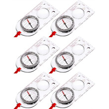 1set/6pcs Directional Compass in Bulk, with Tilted Magnifying Glass Ruler and Scale, Suitable for Class Gifts
