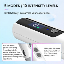 Electric Massage Pen Multifunctional Charging Meridian Pen Fast Charging 10 Gears Adjustment Double- Massager A