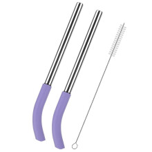 Replacement Straw for BOSS DB301/DB351 Smoothie Blender Tumbler Reusable Glass Straws with Cleaning Brush B