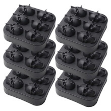 6 Pcs Skull Ice Mold Mould Food-Grade Silicone Ice Mold Trays Easy Release Party Cocktail Beverage Ice Skull Mold Set