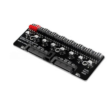 Splitter di Estensione per Ventola PWM Hub, Adattatore per Controllo Velocità Ventola di Raffreddamento 12V, Supporta Ventole PWM A 3 Pin e 4 Pin,