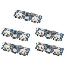 5Pcs New Micro/Type-C USB 5V 2.4A Dual USB 18650 Boost Battery Charger Board Mobile Power Bank Accessories for Phone DIY