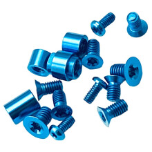 Komplettes Schraubenset Aus Titanlegierung für YJB 2 C85, Spider-Griffschraube, C85-Klingenschraube, Komplettes Schraubenset, Blau