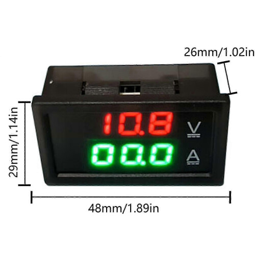 (200A) Digital Voltmeter Ammeter DC300V 50-400A Amp Voltage Current Meter Tester 3Bit Double LED Display Panel 2