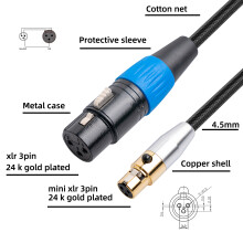 3Pin XLR Female to Female Cinema Audio Cable Photographic Device Microphone Extension Cable Camera Audio Cable,0.