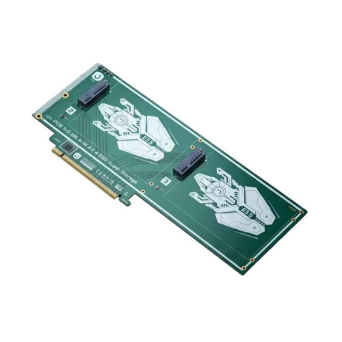 PCIe5.0 X16 Till 4xE3.S SSD-Expansionskort 512 Gbps Ultrasnabbt EDSFF E3.S SSD-Adapterkort Stöder Programvarubaserade -Arrayer