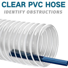PVC Dust Collection Hose & 2 1/2In 10Ft,Dust Collection Hose, PVC Fume Collection Hose for Dust Collection Systems