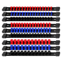 Socket Organizer Drive Tools-Socket Holder,9Pieces Holders Kit 1/4Inch X 48 Clips,3/8Inch X 45 Clips,1/2Inch X 36 Clips