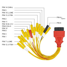 Universal OBD Jump Wire Connector Plug Cable 16-Pin Vehicle Fault Diagnosis Tool ECU Flashing Jump Wire Male