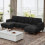 Corduroy U Shaped Sectional Sofa with Double Chaise 3