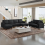 Corduroy U Shaped Sectional Sofa with Double Chaise 6