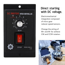 Motor Speed Controller, 110V AC Input 110V Output Motor Control Sensitive for 50W 100W 120W Motors(400W)