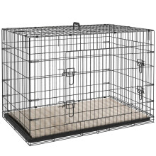 Opvouwbare hondentransportbench met handvat, uitneembare lade, inclusief kussen, 105 x 70 x 75 cm