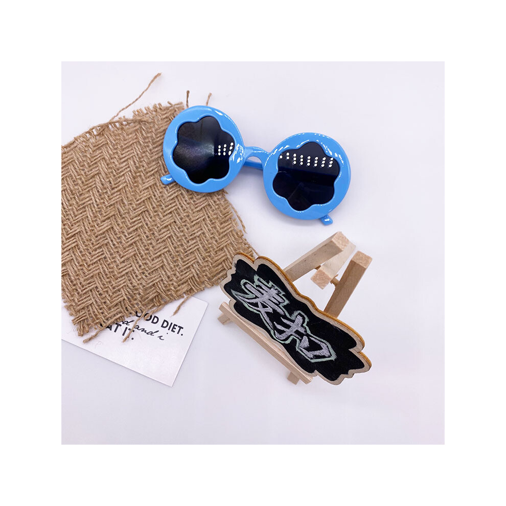 (Blue, Gray flakes) Lace computer-cut children's anti-UV sunglasses for myopia boys and girls sunglasses UV400