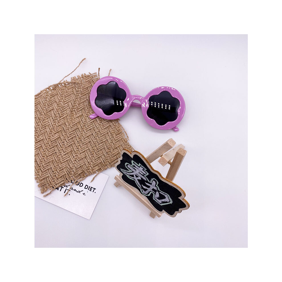 (Purple, Gray flakes) Lace computer-cut children's anti-UV sunglasses for myopia boys and girls sunglasses UV400