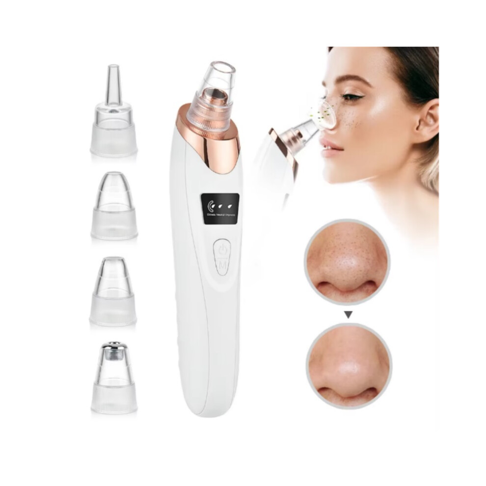 Stoyotu White (White) Electric Pore Cleaner & Blackhead Remover, Professional Deep Cleansing Vacuum Device For Facial Skincare, Pore Refining Tool