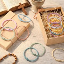 36 Peças de Pulseiras de Cruz de Silicone em Lote, Pulseiras Cristãs de Jesus, 12 Acessórios de Pulso de Borracha Empilháveis Coloridos