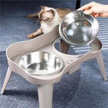 Spill-Proof Dog Water Bowl with Raised Feeder Stand for All Dog Breeds