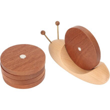 Conjunto de Porta-Copos com Suporte em Formato de Caracol, Porta-Copos de Madeira para Mesa de Centro, Porta-Copos Fofos