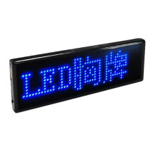 Badge Numérique LED Multilingue Rechargeable par USB, Module D'Affichage Programmable à Texte Défilant, Panneau D'Affichage A