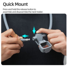 Neck Mount for OSMO Pocket 4 Chest Mount POV/Log Video Selfie Stand Hand Free Neck Holder for Pocket 3/4 Black