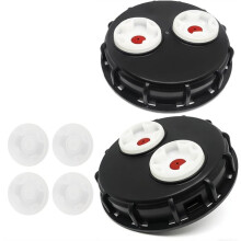 Tapón IBC, Paquete de 2 Tapas Ventiladas para Tanques de Agua IBC, Accesorios para Tanques IBC, 163 mm para Tanques de Agua de 1000 L, Contenedores