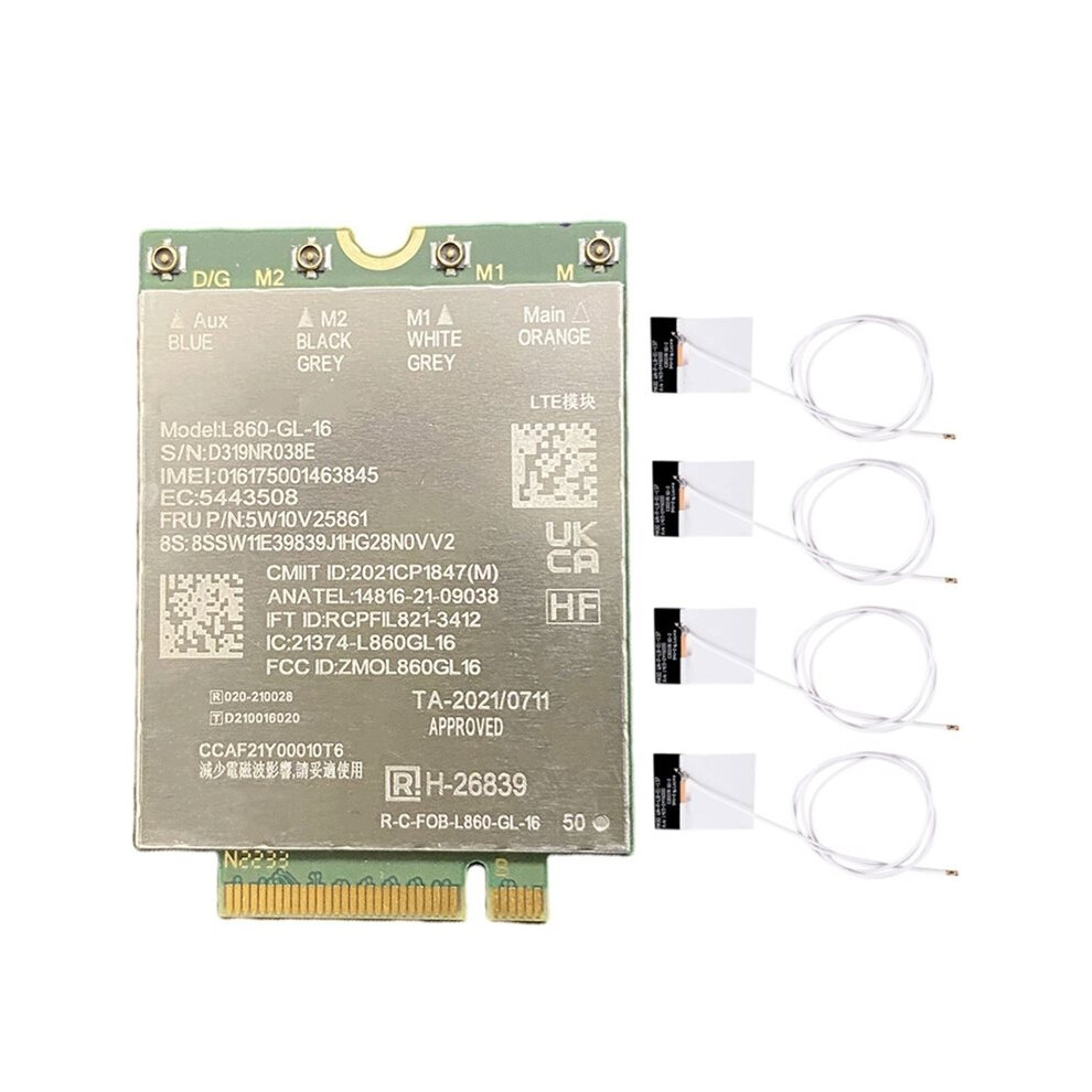 L860-Gl-16 4G Module 5W10v25861 Kit For T14 T14s L14 L15 P14s P15v X13 Yoga Gen3 X1 Gen2 T16 P16s Gen1 4712334375919