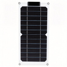 Panneau Solaire 10W D'Extérieur avec Chargement de Batterie Portable,  USB Doubles, Design Ultra-Fin pour Power Bank, Téléphone, Camping, RV B