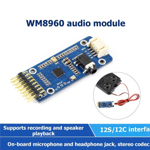 2 Modules de Codec Audio WM8960 pour Raspberry Pi, Module Audio avec Écran LCD 5/7 Pouces et Haut-Parleur 8 Ω 5 W pour Moniteur DIY 1