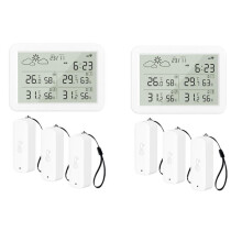 2 Stück Tuya WLAN-Feuchtigkeitsmonitor mit Digitaler Anzeige und Thermometer für Den Innen- und Außenbereich