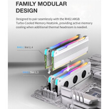 Dissipador de Calor ARGB de 5V e 3 Pinos para Memória RAM DDR4/DDR5 com Almofada Térmica de Silicone para Computadores Desktop/PC (Branco)