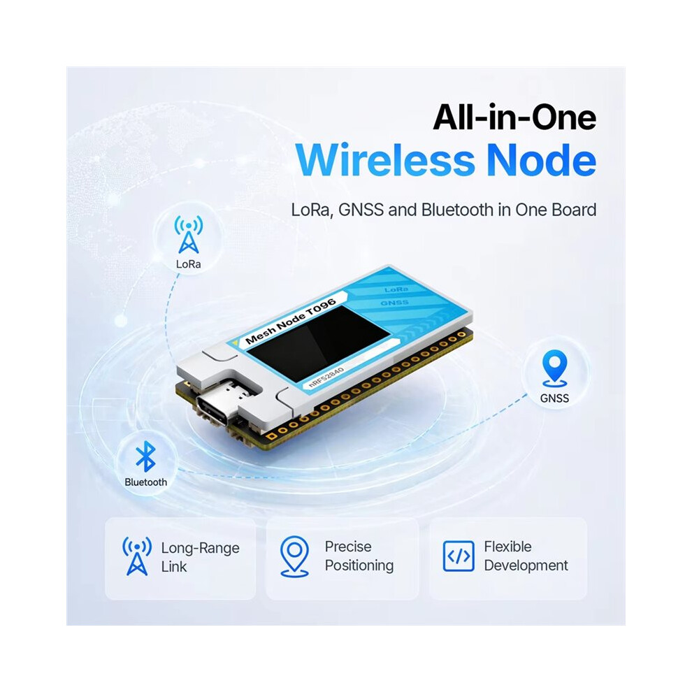 2Pcs Mesh Node T096 Devboard Meshtastic Nrf52840 Tracker Lora Node Sx1262 For Meshcore Lorawan 863-928Mhz 4712360985229