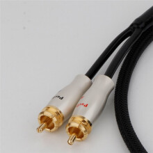 Preffair Geeignetes 1-zu-2-Audiokabel, Vergoldet, 3,5-mm-Klinke auf Cinch auf Dual-Verstärker-Audiokabel Von Lotus