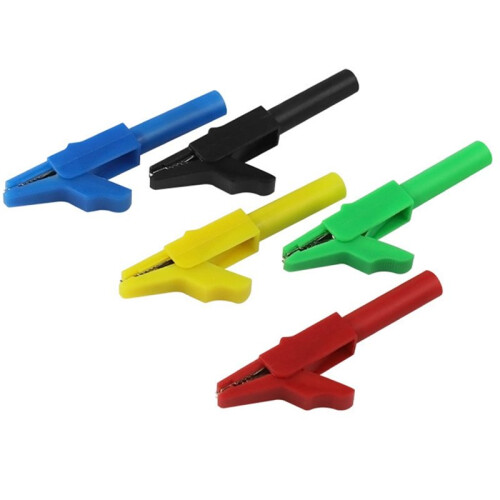 Multimeter Alligator Clips with 4mm Banana Female Jack for Electrical Testing