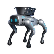 Inteligentny Robot Pies Zdalnie Sterowany, Programowalny z Koszem Ładunkowym na Prezent Urodzinowy dla Chłopców