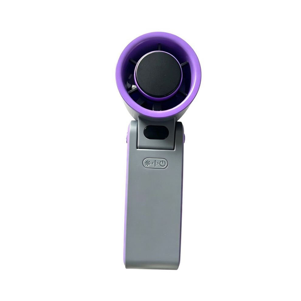 Portable Handheld Turbo Fan With Ice Cooler, 199 Speed Personal Fan, Rechargeable,For Travel/Outdoor/Office, Greypurple 4714027902099