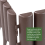KCT (5 Pack) KCT Brown Palisade Wood Effect Garden Border Edging 8