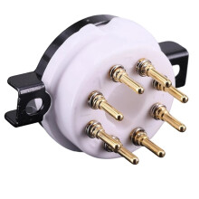 8PIN Octal Tube Socket Ceramic Valve Base for 6550 6SN7 KT88 EL34 6CA7 6L6 6V6 6SL7 Electron Tube Amplifier HIFI DIY