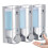 ChuangDian Manual Soap Dispenser Wall Mount for Bathroom and Kitchen Silver 2