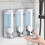 ChuangDian Manual Soap Dispenser Wall Mount for Bathroom and Kitchen Silver 3