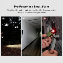 3 Light Sources Flashlight Clip- Light Rechargeable 500 Lumens Magnetic Flash Lights for Signaling Cycling Outdoor Use